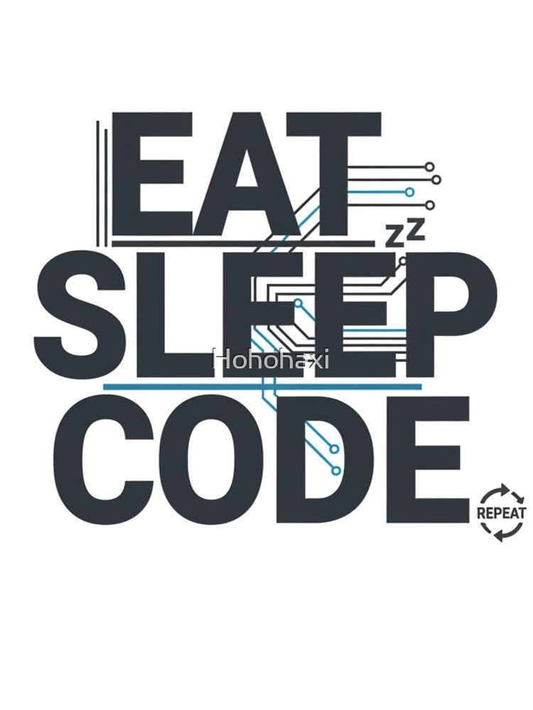 Eat Code Repeat | Funny Programmer Coding Lifestyle Text Design by Hohohaxi T-Shirts, Hoodie, Sweatshirt (Image 3)