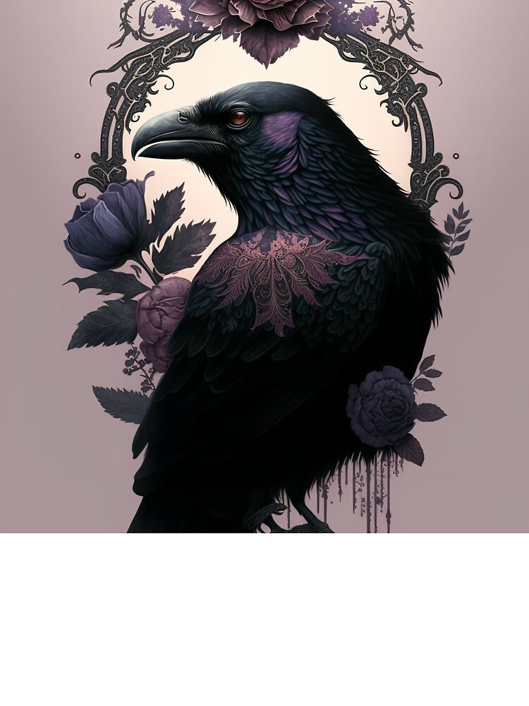 Gothic Raven Print, Gothic Crow, Gothic Raven by Globuwear T-Shirts, Hoodie, Sweatshirt | BlankRebels.com (Image 3)