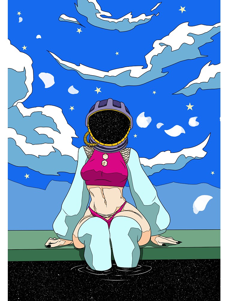 Astronaut Girl by PinkyMooon T-Shirts, Hoodie, Sweatshirt | BlankRebels.com (Image 3)