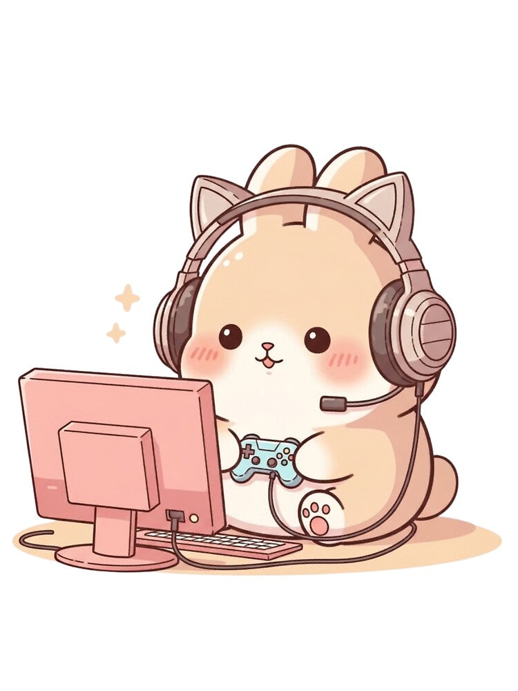 Kawaii Gamer Bunny PC Player by soletstudio