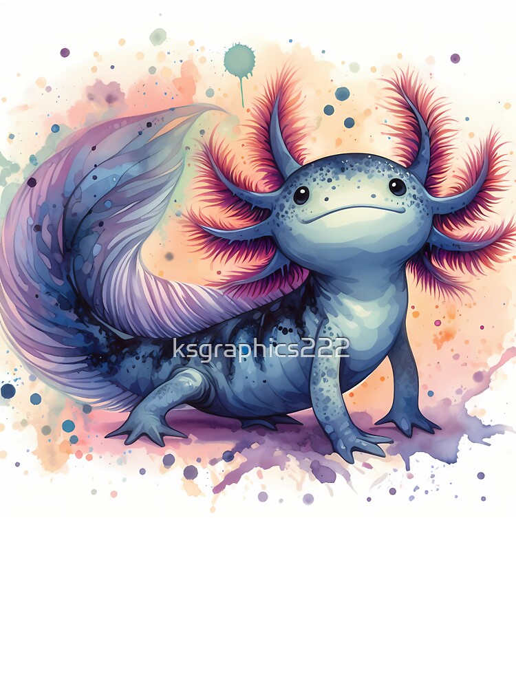 Axolotl Art #76 | Axolotl Lovers by ksgraphics222 T-Shirts, Hoodie, Sweatshirt | BlankRebels.com (Image 3)