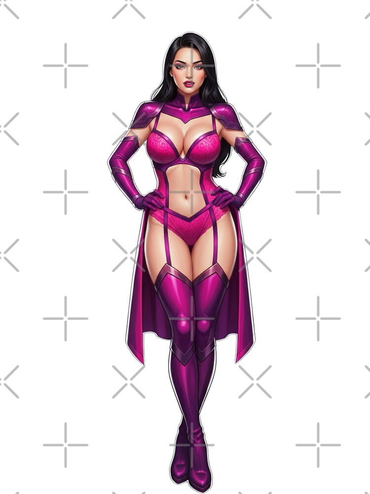 Superhero in Magenta Costume by kiwiartyfarty T-Shirts, Hoodie, Sweatshirt | BlankRebels.com (Image 3)