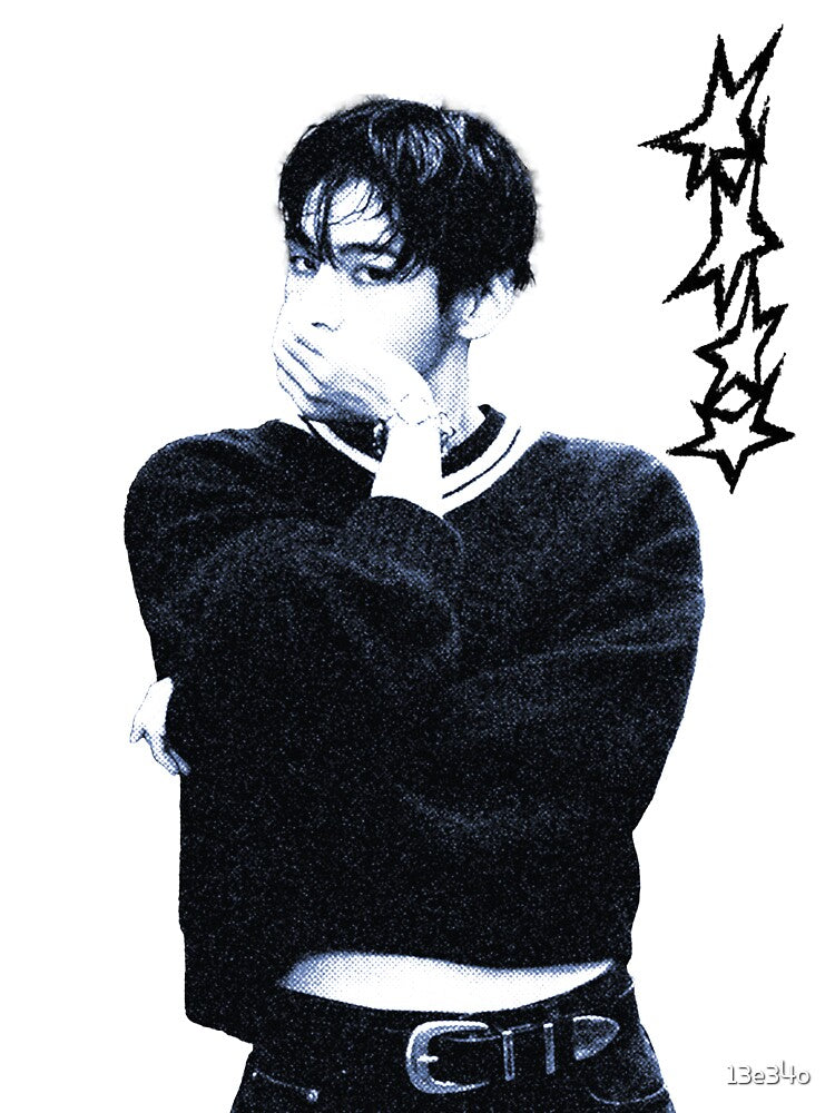 BTS TAEHYUNG BLUE Y2K DESIGN by 13e34o T-Shirts, Hoodie, Sweatshirt | BlankRebels.com (Image 3)