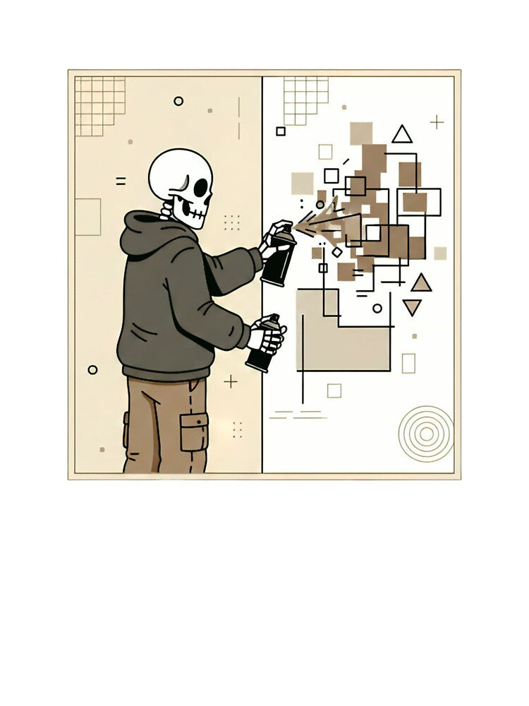 WALL PAINTER | Minimalist Skeleton Streetwear Art by DEADLINE. T-Shirts, Hoodie, Sweatshirt | BlankRebels.com (Image 3)