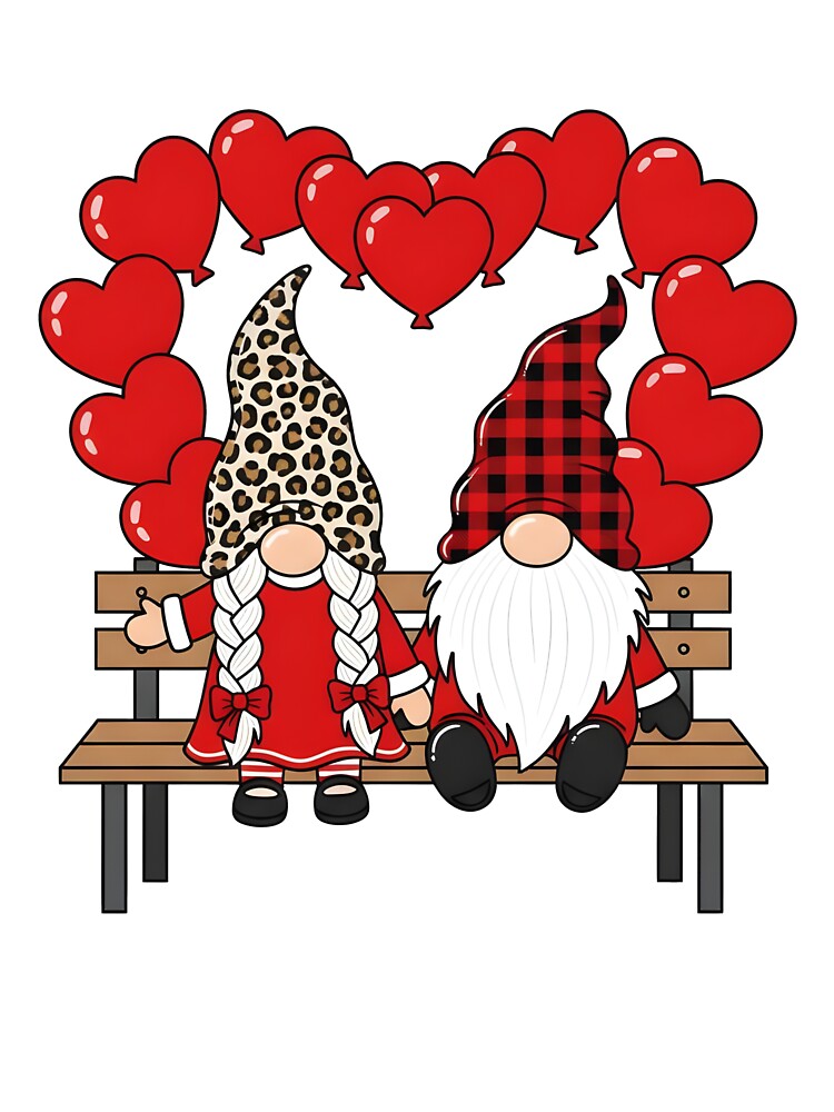 Gnome Couple Valentine's Day Gnome Valentine by KroghDs T-Shirts, Hoodie, Sweatshirt | BlankRebels.com (Image 3)