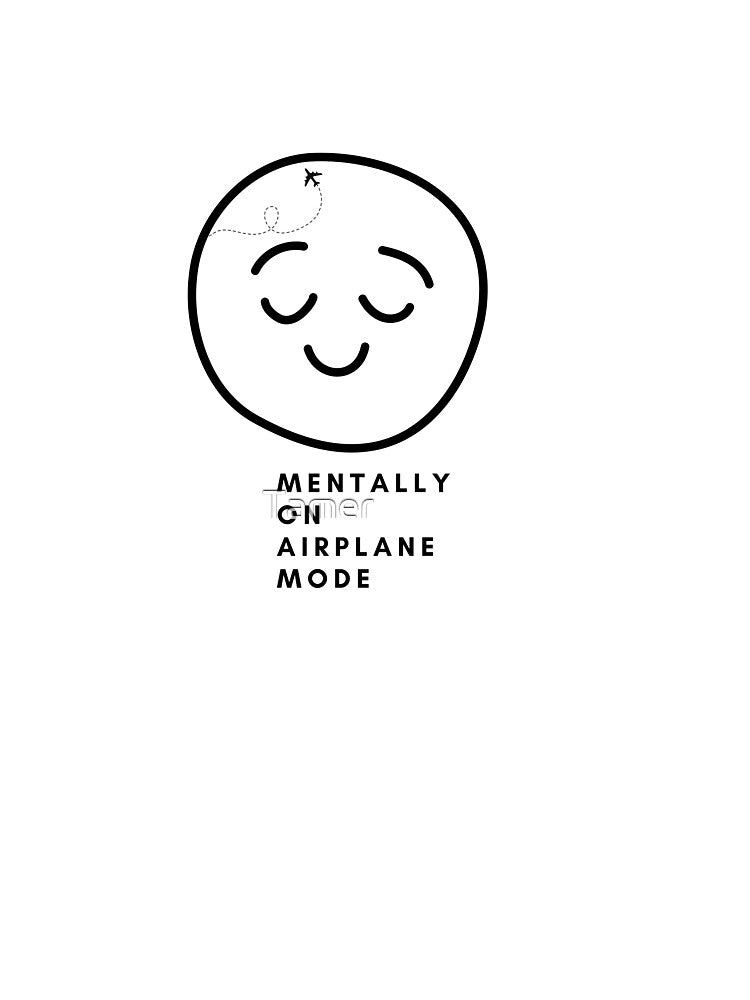 Mentally On Airplane Mode - Cute Do Not Disturb Art by Tamer ⭐⭐⭐⭐⭐ T-Shirts, Hoodie, Sweatshirt | BlankRebels.com (Image 3)