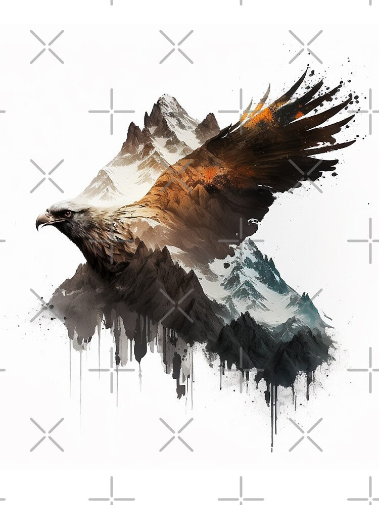 An eagle flying over a mountain range by klimov0101 T-Shirts, Hoodie, Sweatshirt | BlankRebels.com (Image 3)