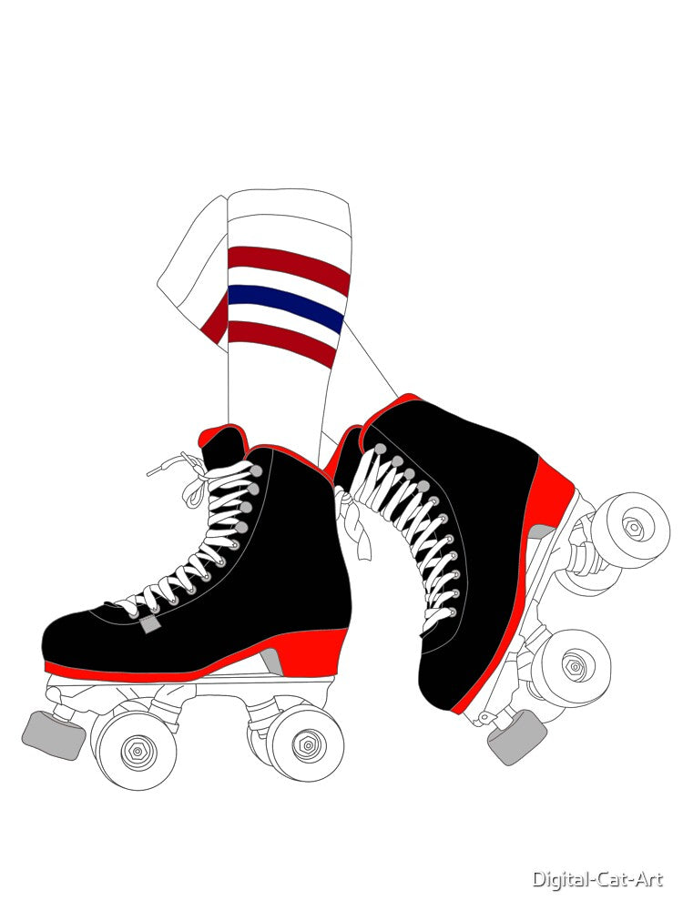 Skates black by Digital-Cat-Art T-Shirts, Hoodie, Sweatshirt | BlankRebels.com (Image 3)