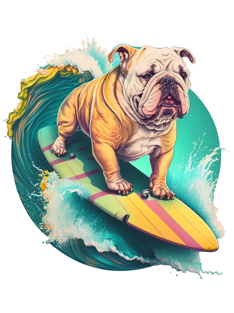 Surfboarding Bulldog by Will Sparks T-Shirts, Hoodie, Sweatshirt | BlankRebels.com (Image 3)