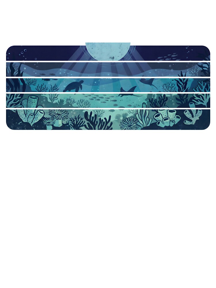 Underwater Ocean Moonlit World - Vintage Sea Life Nature Art by Fluidic-Space T-Shirts, Hoodie, Sweatshirt (Image 3)