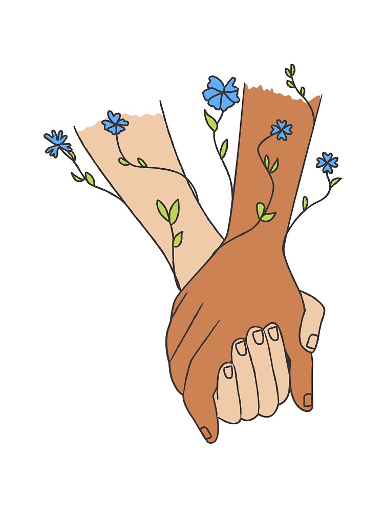 Holding Hands Illustration by MulAlb224 T-Shirts, Hoodie, Sweatshirt | BlankRebels.com (Image 3)