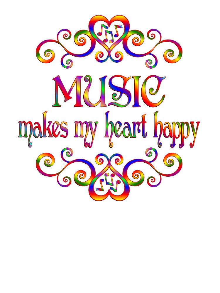 Music Makes My Heart Happy by CoolDoodles T-Shirts, Hoodie, Sweatshirt | BlankRebels.com (Image 3)