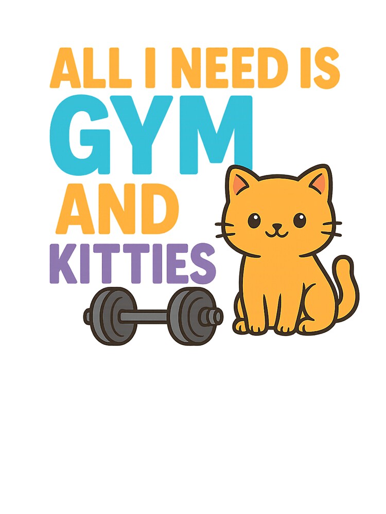 All I Need is Gym & Kitties by ThrottleQueen T-Shirts, Hoodie, Sweatshirt | BlankRebels.com (Image 3)