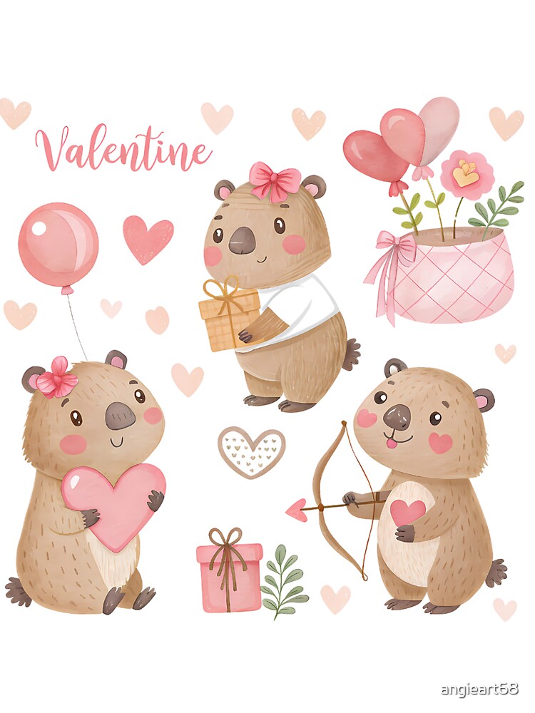 A0764 Cuddly Capybara Love – Adorable Capybara Design for POD Gifts | Cozy & Cute Animal Print by angieart68... (Image 3)