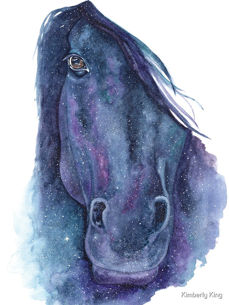 Watercolor Galaxy Horse by Kimberly King T-Shirts, Hoodie, Sweatshirt | BlankRebels.com (Image 3)