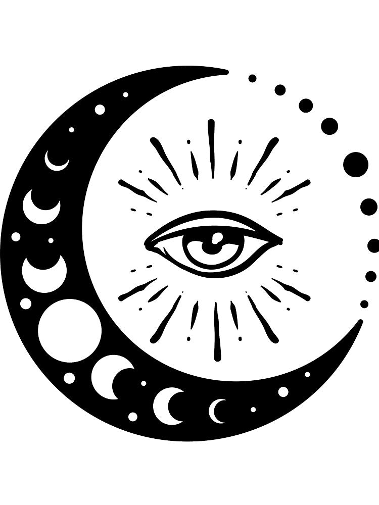 All Seeing Eye with the Moon Phase by ParaStickers T-Shirts, Hoodie, Sweatshirt | BlankRebels.com (Image 3)