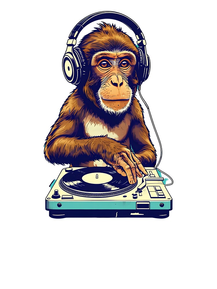 DJ Monkey by misbahsiro T-Shirts, Hoodie, Sweatshirt | BlankRebels.com (Image 3)