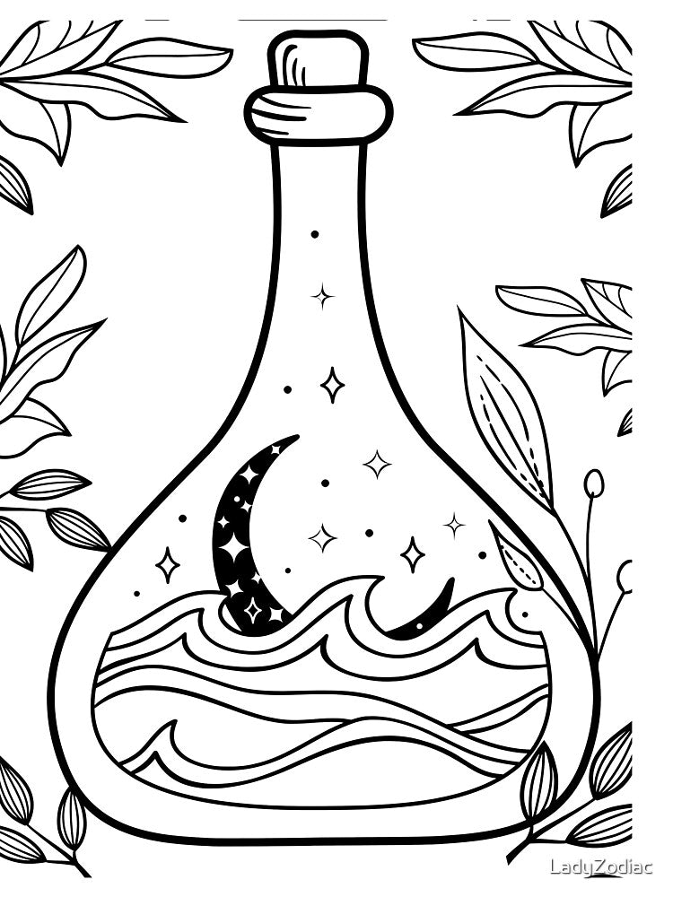 Moon Magic In A Bottle by LadyZodiac T-Shirts, Hoodie, Sweatshirt | BlankRebels.com (Image 3)