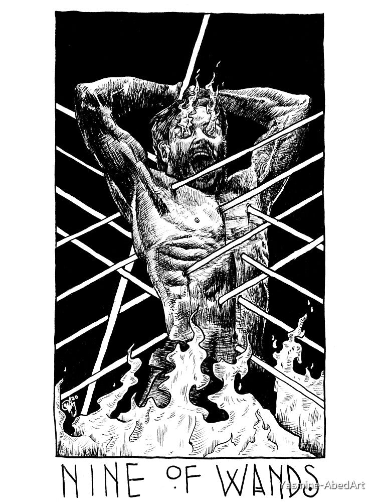 Nine of Wands by Yasmine-AbedArt T-Shirts, Hoodie, Sweatshirt | BlankRebels.com (Image 3)