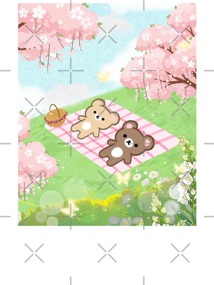 Kawaii Relaxing Bears on a Hill by starbunnykawaii