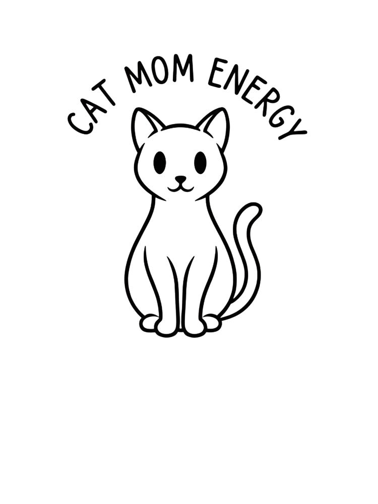 Cat Mom Energy Cute Minimalist by Studioyasmin T-Shirts, Hoodie, Sweatshirt | BlankRebels.com (Image 3)