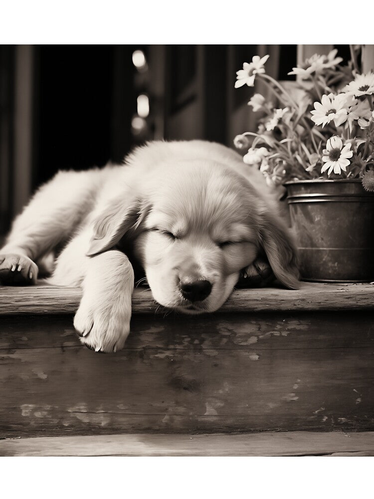 Black and White Golden Retriever Puppy by Samuelsboro T-Shirts, Hoodie, Sweatshirt | BlankRebels.com (Image 3)