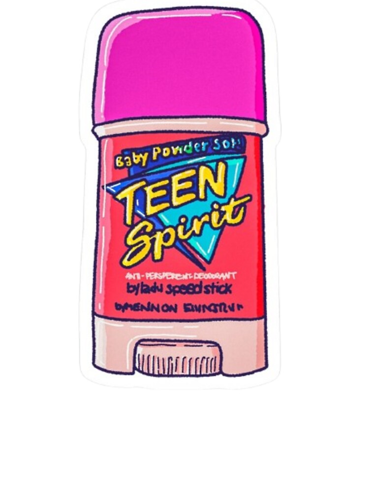 Vintage Teen Spirit Stick – 90s Kid Nostalgia Sticker by Mustangana