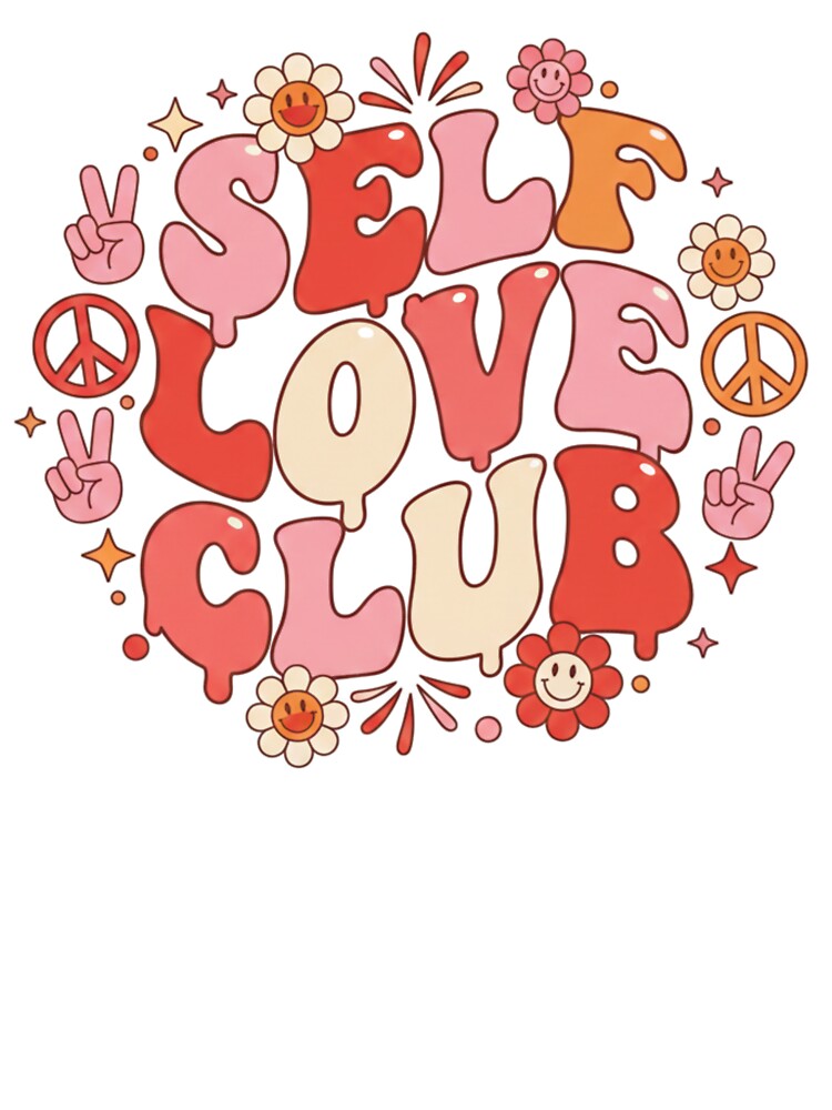 Self Love Club – Groovy Retro Anti-Valentine by ARTReMi T-Shirts, Hoodie, Sweatshirt | BlankRebels.com (Image 3)