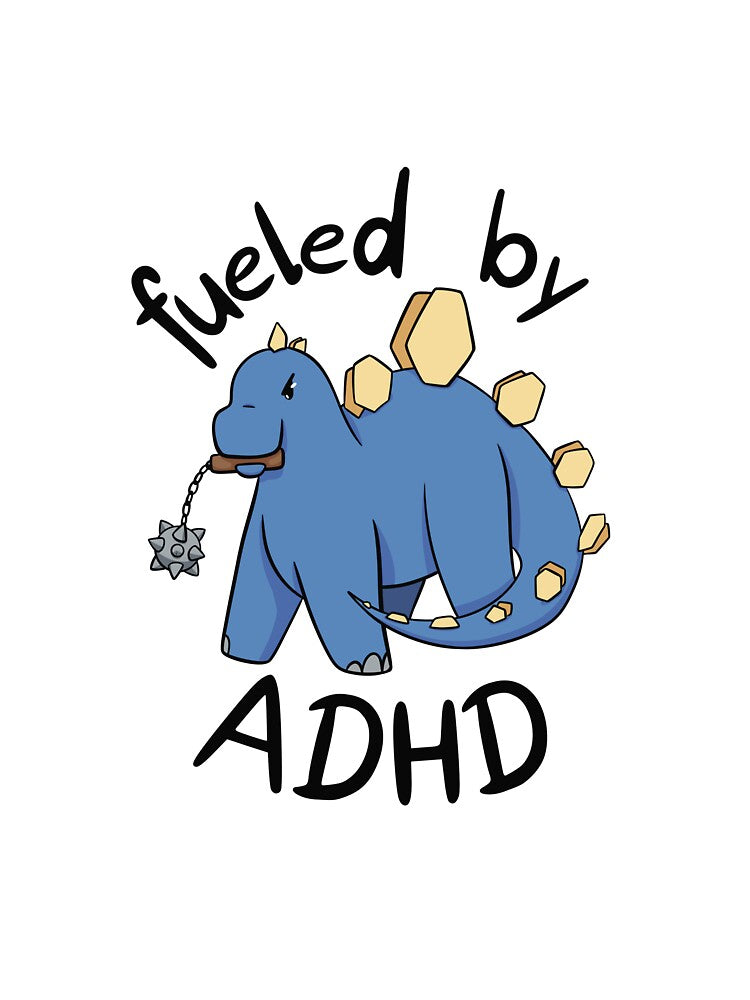 Fueled by ADHD Dino by flyre-flinnigan T-Shirts, Hoodie, Sweatshirt | BlankRebels.com (Image 3)