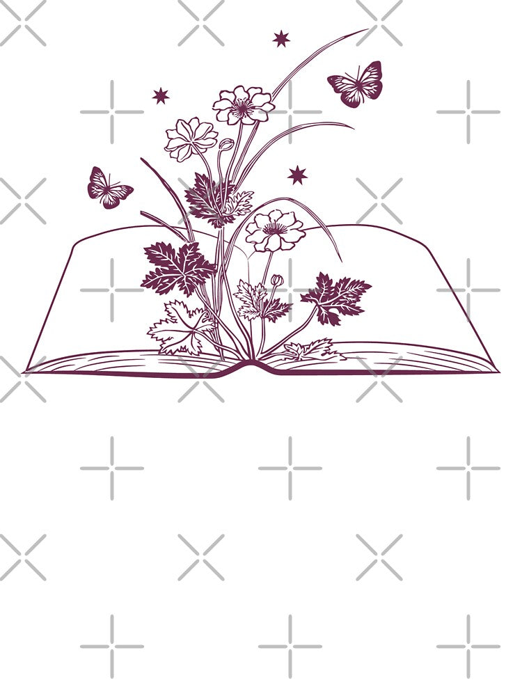 Floral Book Aesthetic Flower by Blok45 T-Shirts, Hoodie, Sweatshirt | BlankRebels.com (Image 3)