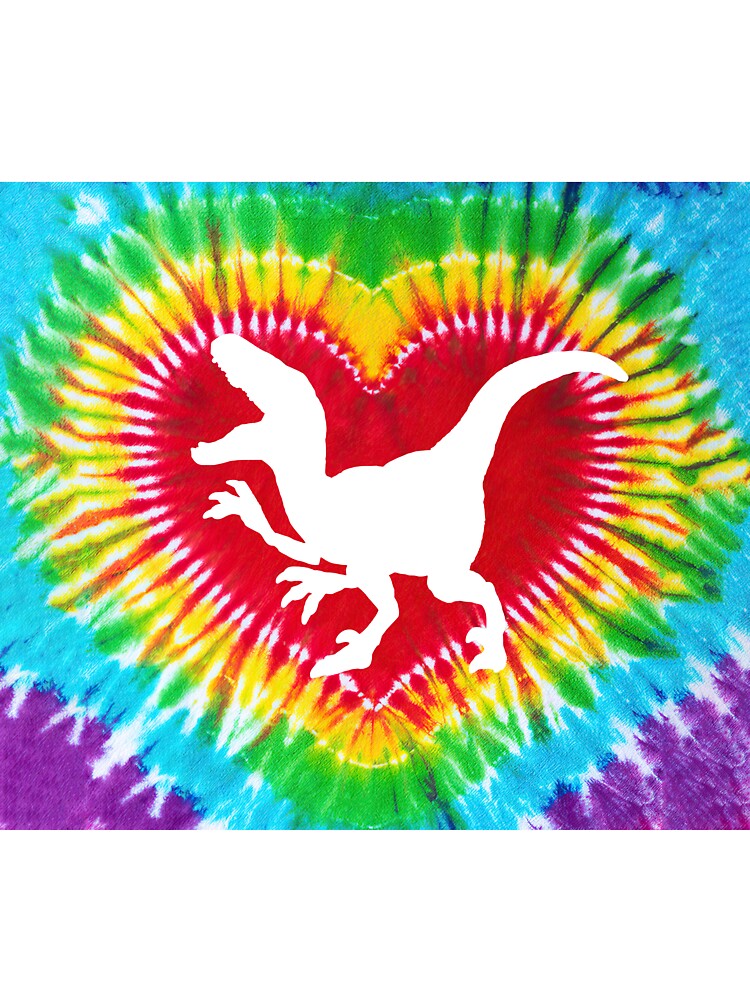 Tie Dye Heart Dinosaur by chanchan79 T-Shirts, Hoodie, Sweatshirt | BlankRebels.com (Image 3)