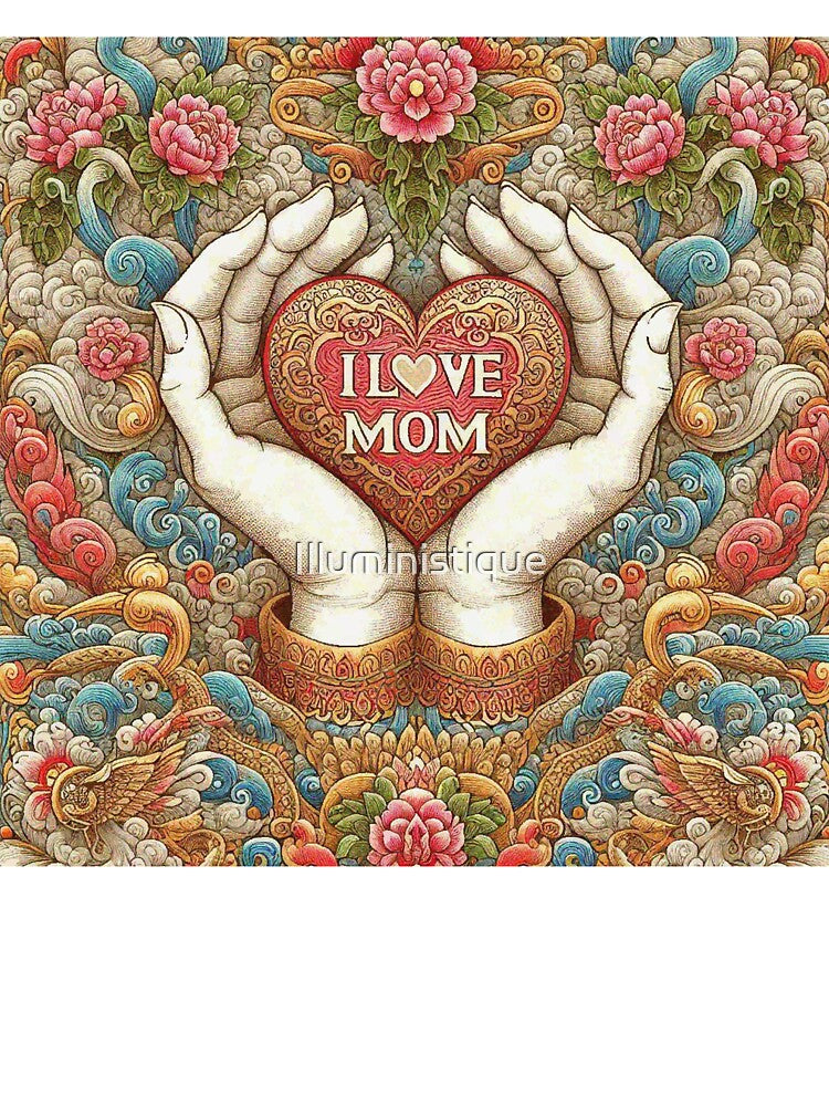 I Love Mom Mothers day Gift by Illuministique T-Shirts, Hoodie, Sweatshirt | BlankRebels.com (Image 3)