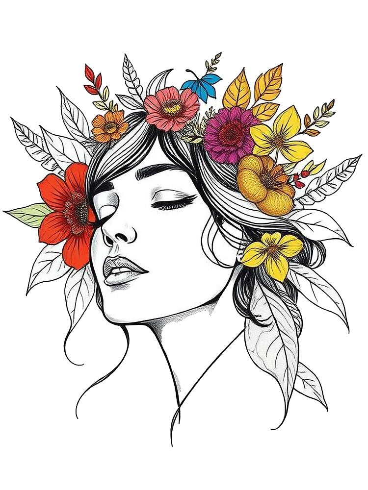 Hand Drawn Surreal Woman by darksagas T-Shirts, Hoodie, Sweatshirt | BlankRebels.com (Image 3)