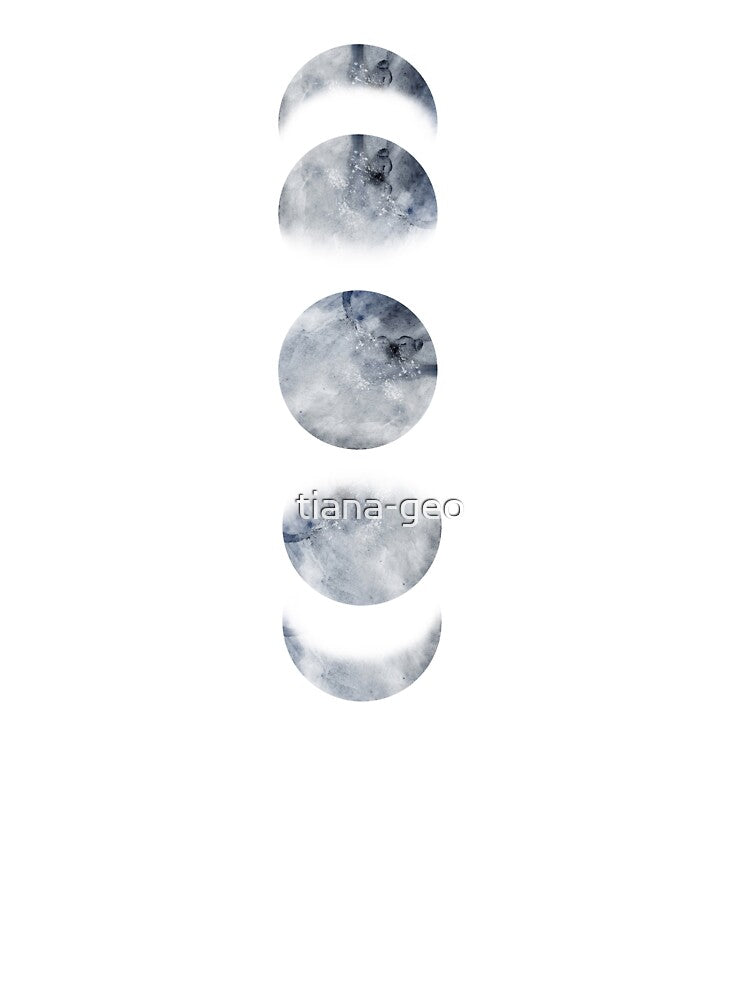Watercolor moon phases illustration by tiana-geo T-Shirts, Hoodie, Sweatshirt | BlankRebels.com (Image 3)