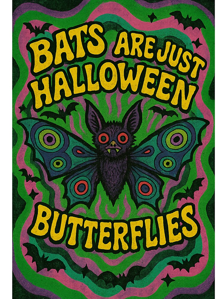 Bats Are Just Halloween Butterflies – Retro Summerween Vibes by ElemUnlocked T-Shirts, Hoodie, Sweatshirt (Image 3)