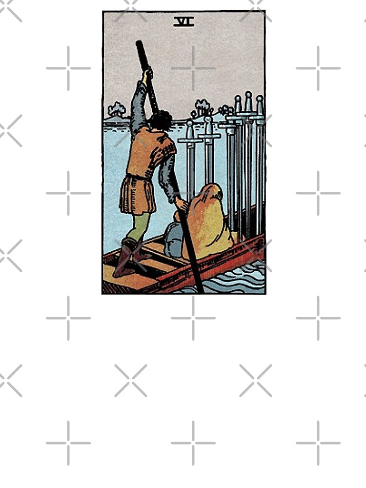 Six of Swords tarot card by Blondshell T-Shirts, Hoodie, Sweatshirt | BlankRebels.com (Image 3)