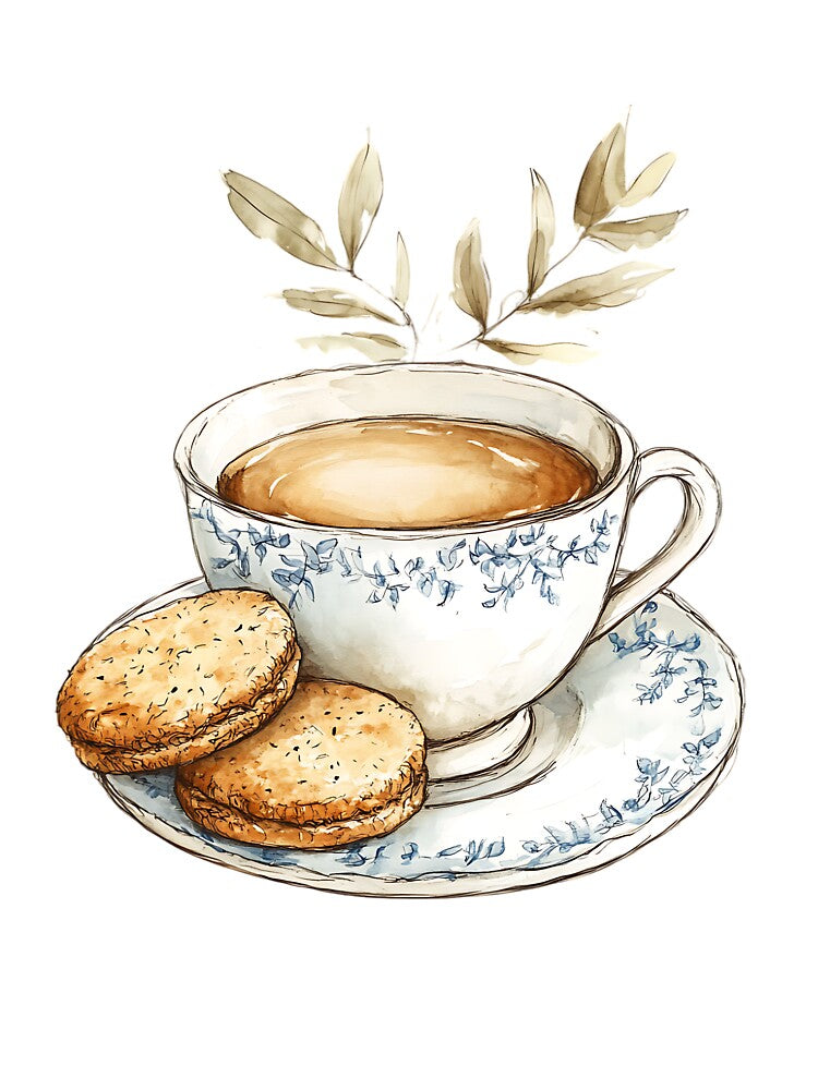 Light Academia Aesthetic Art: Teacup and Biscuits by bapupa T-Shirts, Hoodie, Sweatshirt | BlankRebels.com (Image 3)