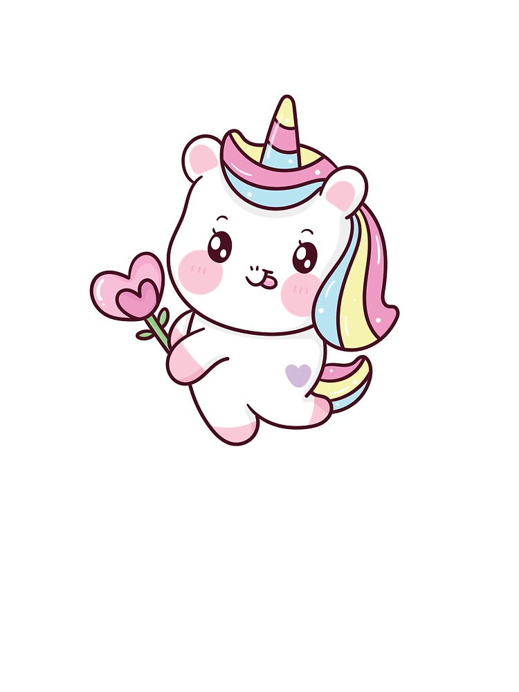 Kawaii Unicorn Rainbow Pastel Heart Flower by Simplyy  Unique T-Shirts, Hoodie, Sweatshirt | BlankRebels.com (Image 3)