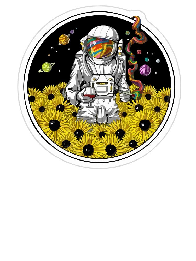 Astronaut in  Floral Space Cool Galaxy Illustration by CartheArtwork T-Shirts, Hoodie, Sweatshirt | BlankRebels.com (Image 3)