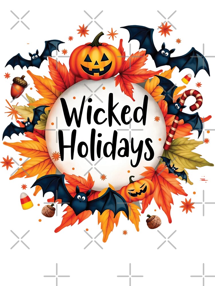 Wicked Holiday | Spooky Festive Design | Halloween Meets Christmas Art | Fun and Playful Holiday Typography |... (Image 3)