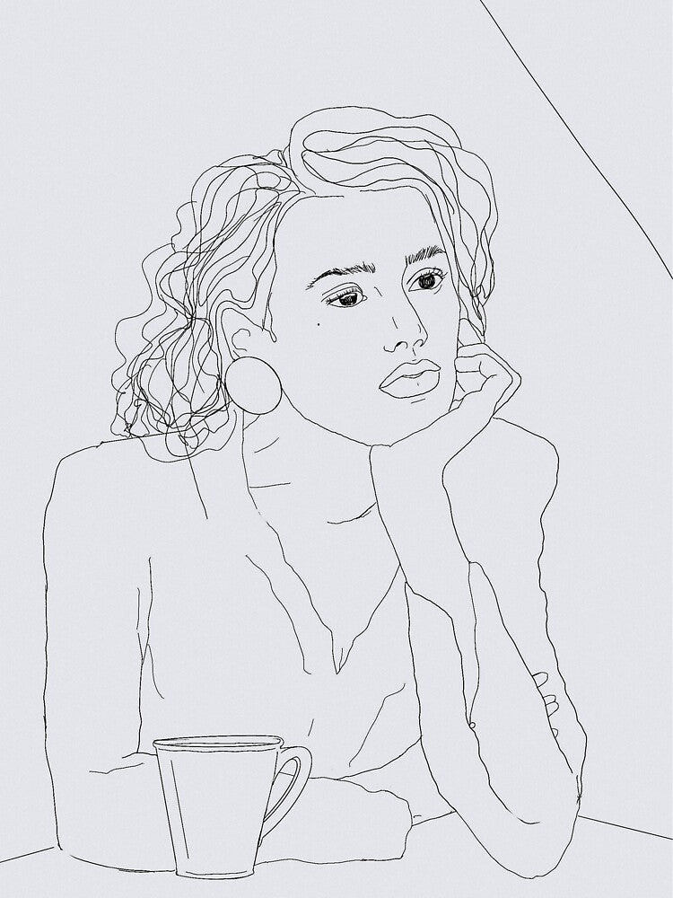 Minimalist Woman at a Cafe by apopofbeauty T-Shirts, Hoodie, Sweatshirt | BlankRebels.com (Image 3)