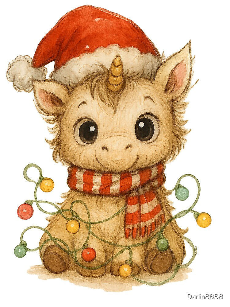 Cute Christmas Baby Unicorn by Darlin8888 T-Shirts, Hoodie, Sweatshirt | BlankRebels.com (Image 3)