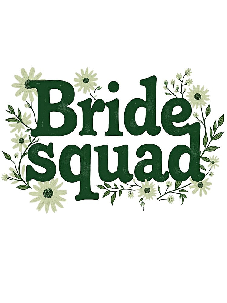 Bride Squad With Floral Design by bemenmaher T-Shirts, Hoodie, Sweatshirt | BlankRebels.com (Image 3)