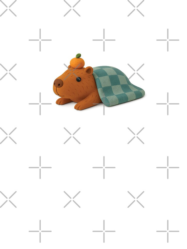 Cozy Clay Capybara with Blanket and Orange by BOYNICE T-Shirts, Hoodie, Sweatshirt | BlankRebels.com (Image 3)
