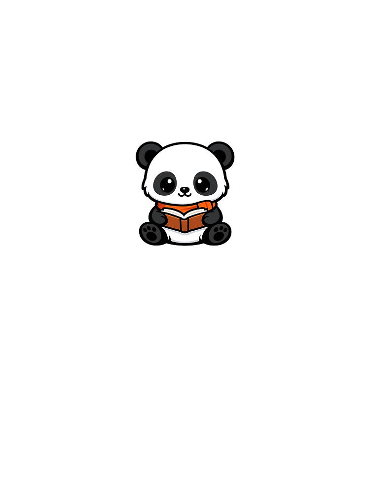 Panda Reading Book – Cute Kawaii Animal Design by QuirkyCartel