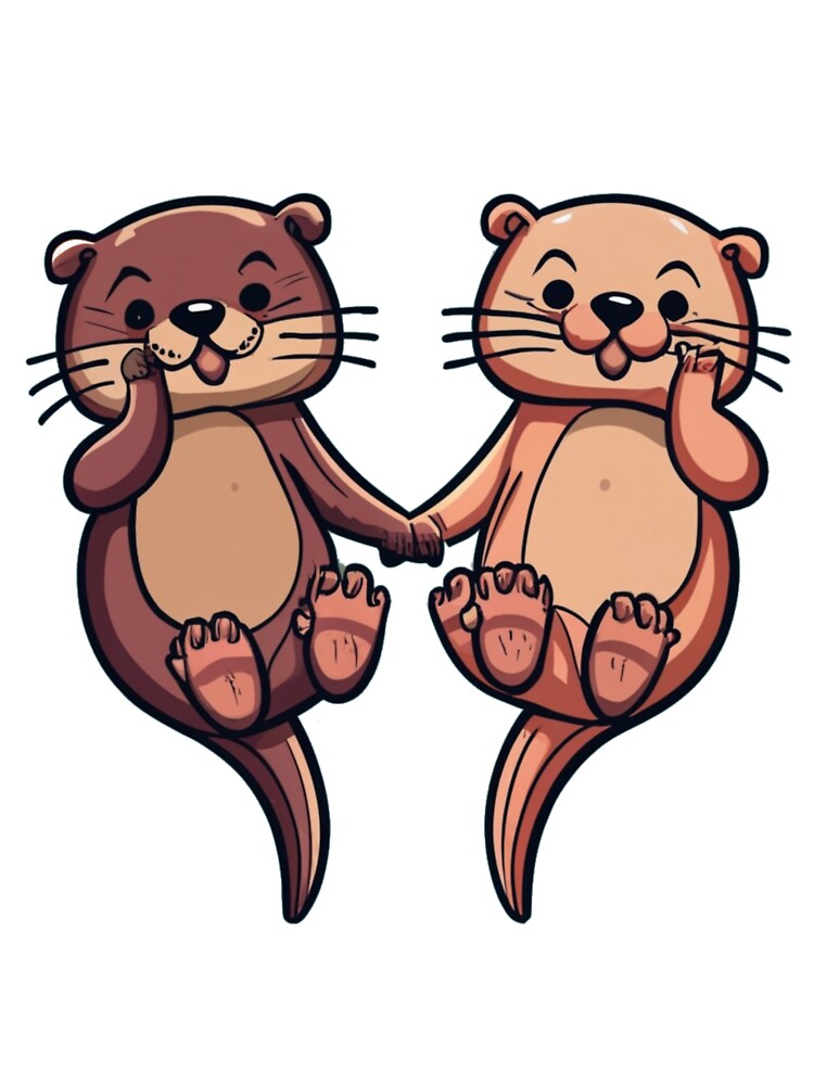 Otters holding hands by PawelNature T-Shirts, Hoodie, Sweatshirt | BlankRebels.com (Image 3)