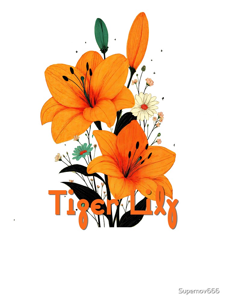 Tiger Lily Bloom Botanical Radiance by ForeverPrintsOK T-Shirts, Hoodie, Sweatshirt | BlankRebels.com (Image 3)