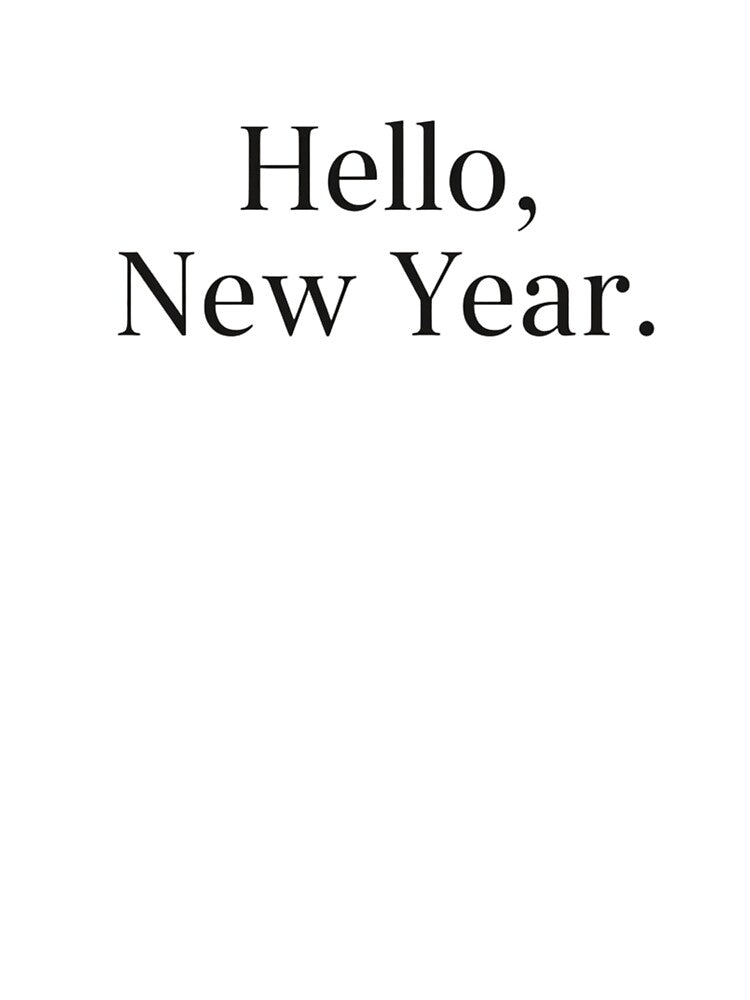Hello New Year Minimal Typography by Irene Catchmind