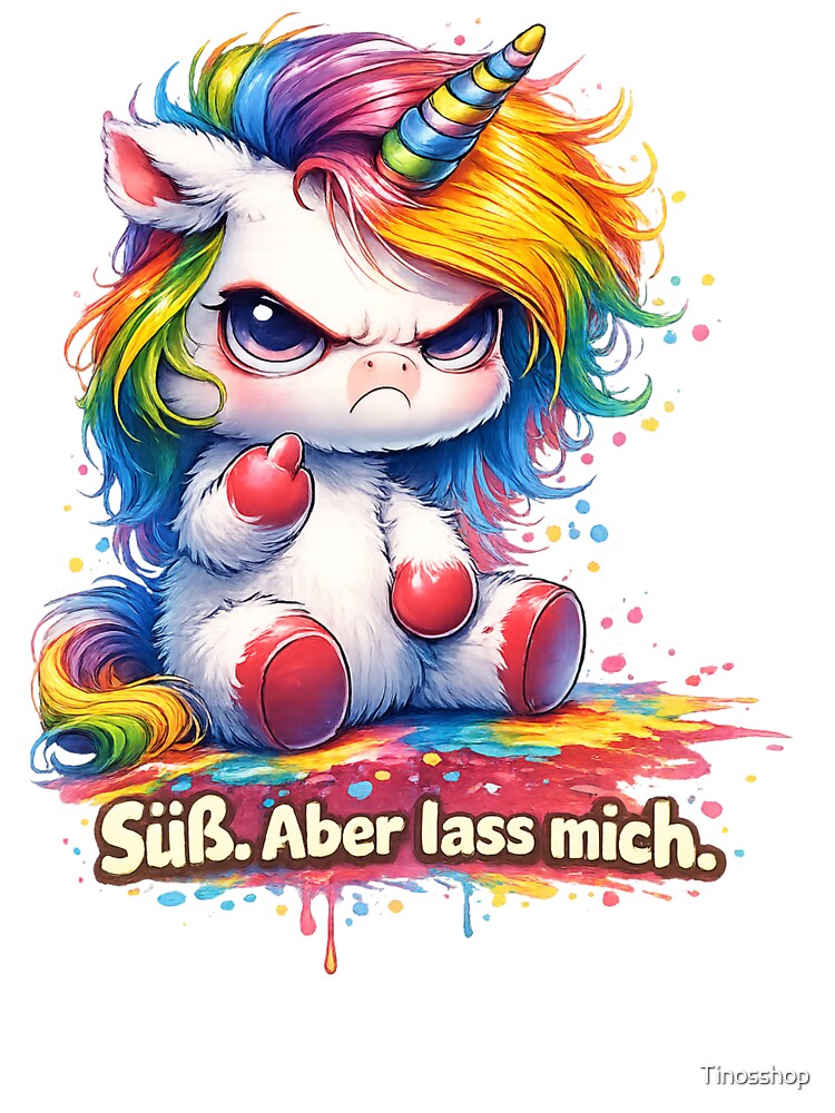 Cute. But leave me alone. – Grumpy Unicorn Design | Funny Unicorn Shirt & Gift by Tinosshop Hoodie, Sweatshirt (Image 3)