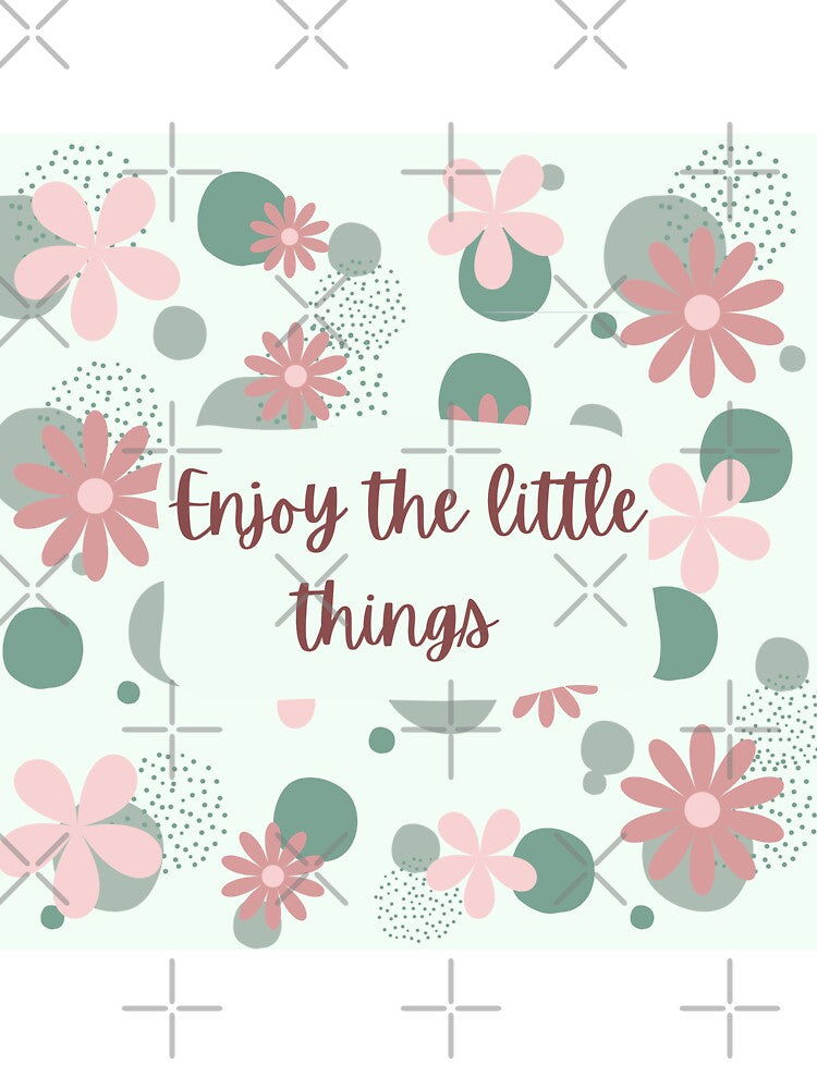 Enjoythelittlethings, inspirational life quote and cute floral design ( colour palette,color palete by Sanaura... (Image 3)